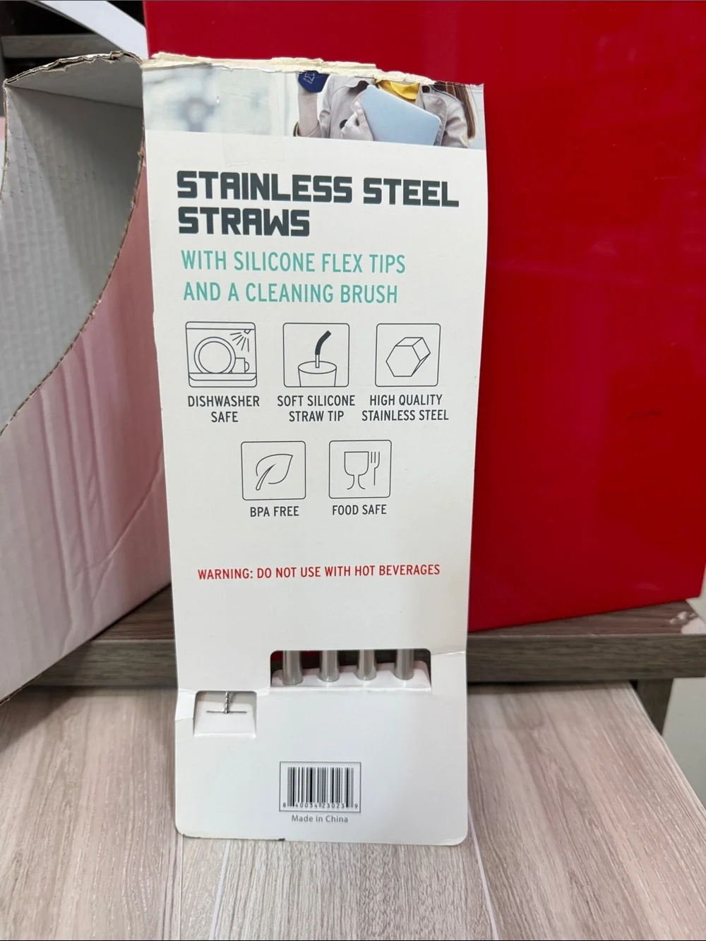 Wellness Stainless Steel Reusable Straws with Silicone Tips - Multicolor